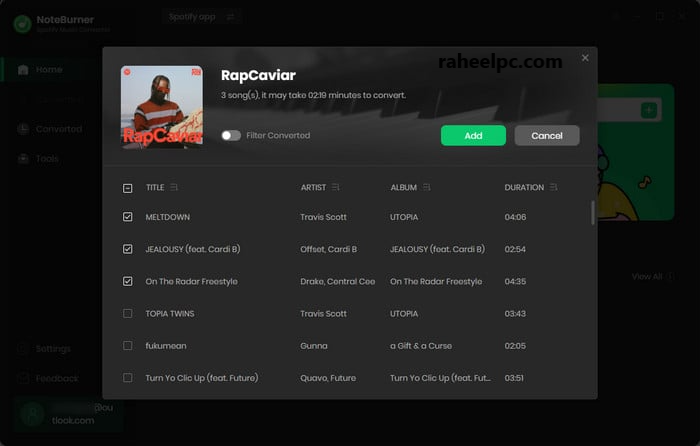 NoteBurner Spotify Music Converter 2.6.8 Crack Free Download